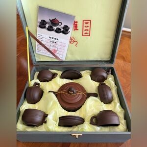 Tea set 2007 Zisha with certificate vintage ( new)